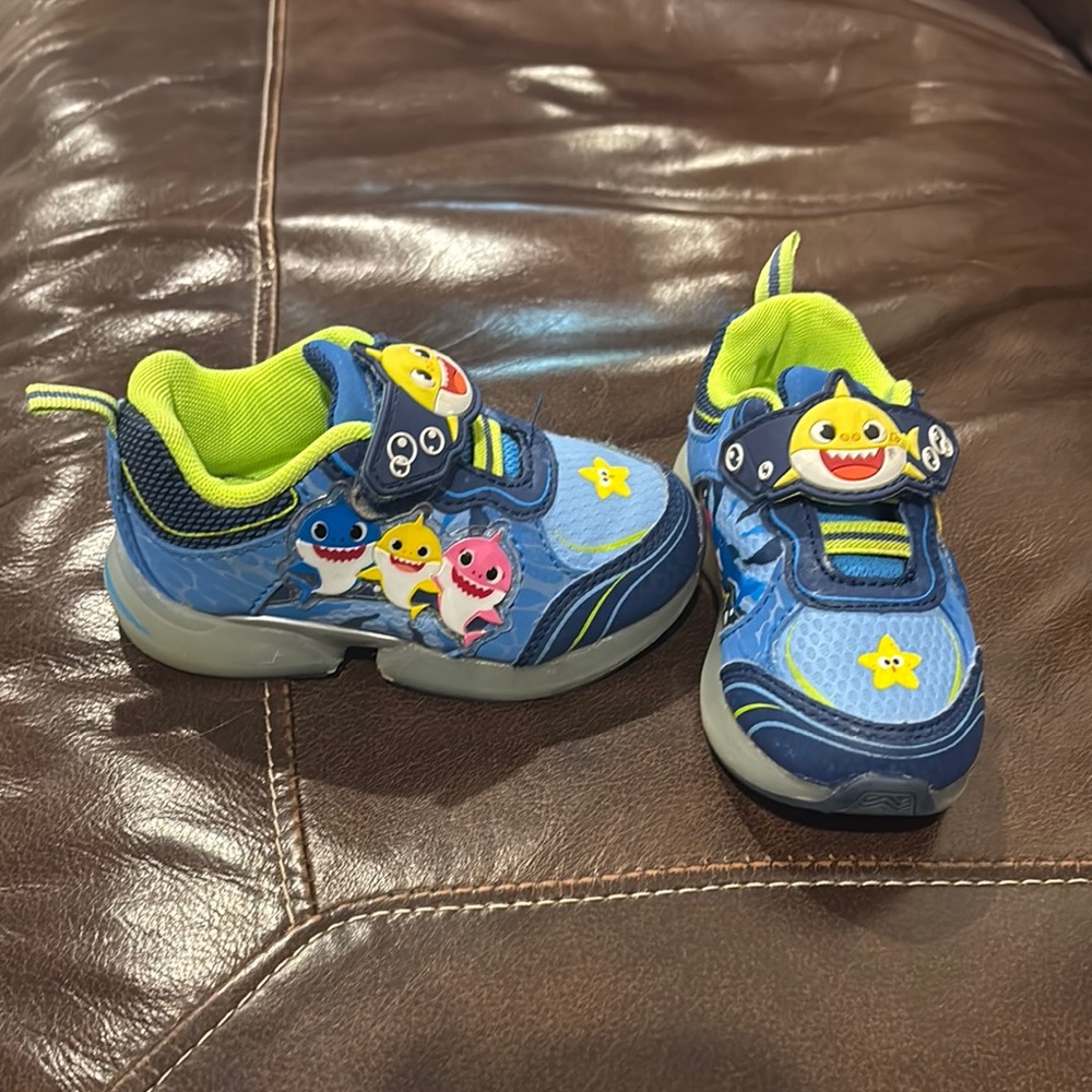 Baby Shark Kids Blue and Green Sneakers